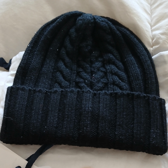 Moncler black wool one size unisex beanie - Picture 2 of 6
